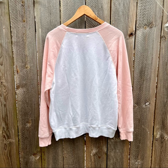 *WILDFOX | Knit Grapefruit Stripe Long Sleeve Coordinating Pullover Size L - Picture 8 of 11